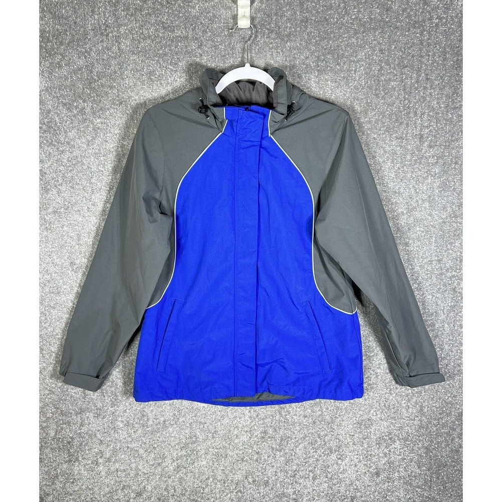 The Outfitters By Lands End 3 In 1 Squall Jacket Womens Size Small Blue Gray